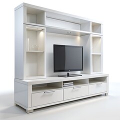  a sleek white lacquer entertainment center with m.jpg