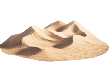 Sand dune isolated in a desert landscape with fine textures and gentle slopes showcasing natural beauty and harmony of nature