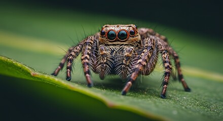 Spider Close-Up Macro Shot with Detailed Texture