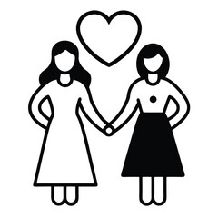 LGBTQ+ Couple Holding Hands Icon