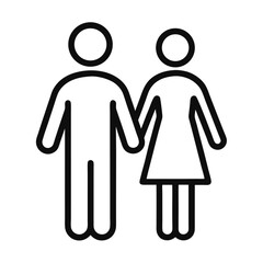 Couple Holding Hands Vector Icon