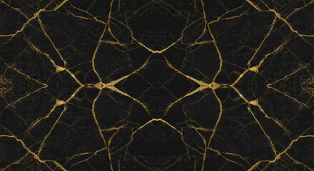 Black and Gold Marble Texture Elegant Seamless Pattern.