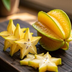 a piece of star fruit