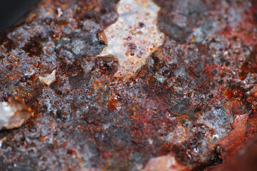 Macro texture of rusty metal surface