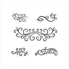 Decorative artistic floral ornament collection 