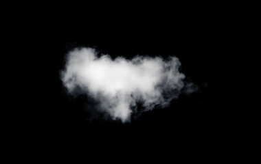 realistic white cloud fluffy, fog or mist or white smoke for overlay and design effect. isolated on black background.