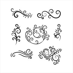 Decorative artistic floral ornament collection 