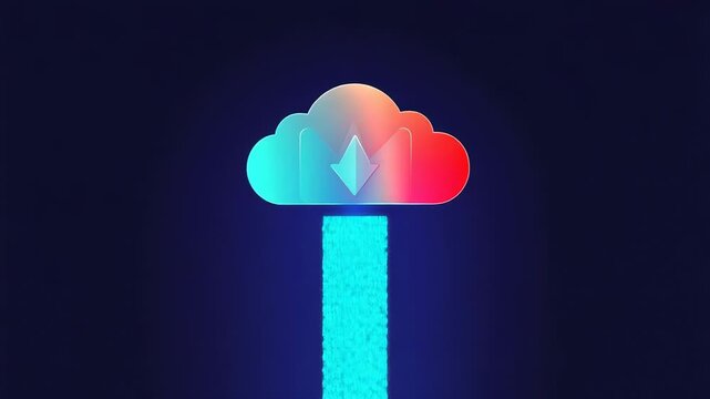 Cloud computing data downloading from mail server visualization