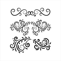 Decorative artistic floral ornament collection 