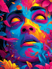 Illustrative Woman Face - Close Up