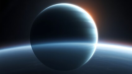 Uranus with mysterious internal heat waves visible through translucent atmosphere.