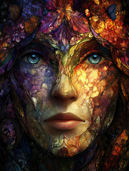 Illustrative Woman Face - Close Up