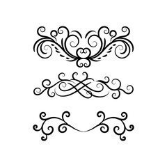 Decorative artistic floral ornament collection 