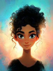 Illustrative Woman Face - Close Up
