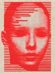 Illustrative Woman Face - Close Up
