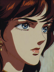 Illustrative Woman Face - Close Up
