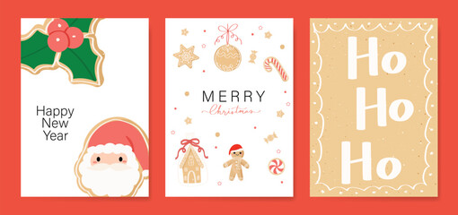 Christmas and Happy Holidays invitation card design vector. Christmas tree, pine leaves, star, snowflake on navy blue background. Design for Season's Greeting, Christmas, cover.