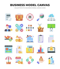 Business Model Canvas Icons. A Visual Guide to Strategic Planning