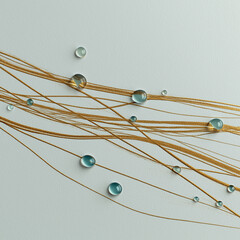 Photorealistic macro shot of an elegant abstract artwork