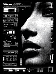 Illustrative Woman Face - Close Up
