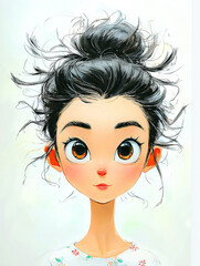 Illustrative Woman Face - Close Up
