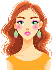 Illustrative Woman Face - Close Up
