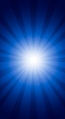 Radiant white flare on dark blue starburst