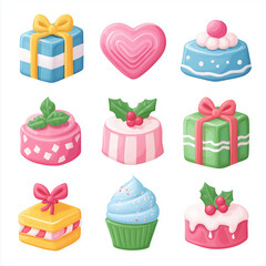 holiday sweet treat set with assorted confections,