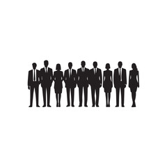 Business people, set of vector silhouettes
