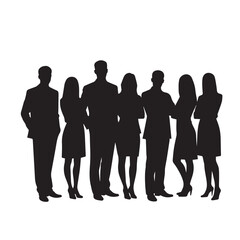 Business people, set of vector silhouettes
