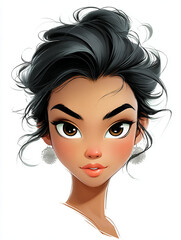 Illustrative Woman Face - Close Up
