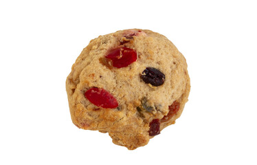 cookie homemade with dry fruits top. isolated on transparent background