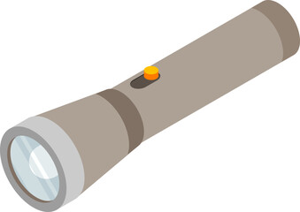 Isometric Flashlight and Torch Vector Icons Collection