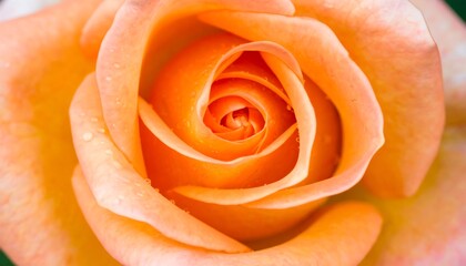 Close-up of a vibrant orange-peach rose