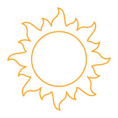 Flat Sun Icon – Summer Weather Symbol in Minimal Style	

