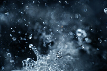 Macro shot of water splashing as background