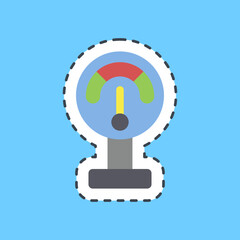 Cutting line sticker pressure meter. Oil Industry elements.