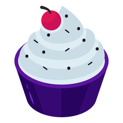 A yummy icon of ice cream cup