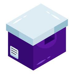 An editable design icon of carton