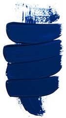 Abstract paint strokes in deep blue