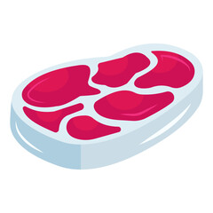Creative design icon of steak