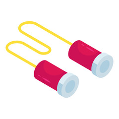 A isometric design icon of skipping rope