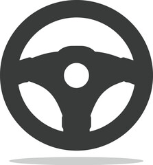 Steering wheel icon driving control automotive symbol