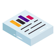 Editable design icon of business report