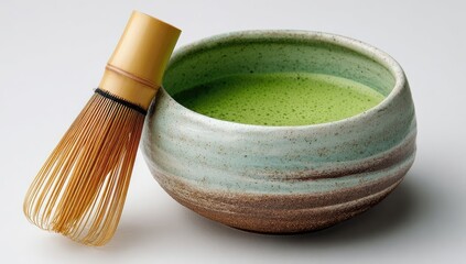 Matcha tea bowl and whisk