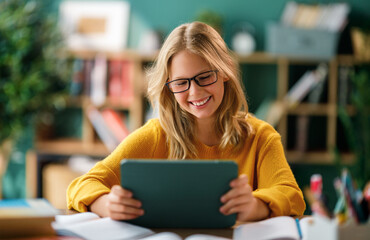 Child is learning in the class