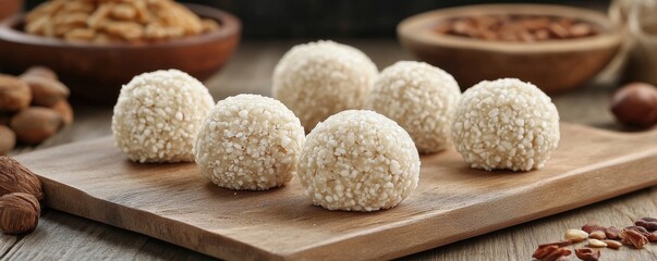 Celebrate Makar Sankranti, Pongal, and Uttarayan with Tilgul laddu treats, symbolizing cultural festivities and traditional culinary delights, Generative AI