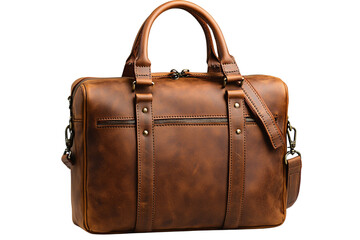 Leather messenger bag with handles and adjustable strap