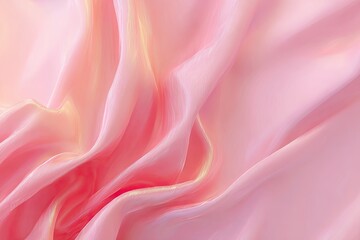 Obraz premium Soft, flowing, pale pink fabric drapes in elegant folds