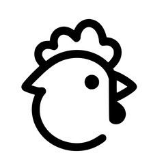 Simple chicken logo silhouette vector design